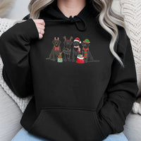 Festive Dog Lover Hoodie, Black Labrador Christmas Hoodie, Retro Lab Holiday Sweatshirt, Adorable Xmas Labrador Pullover Hoodie, Pet Owner Present
