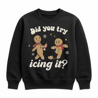 Humorous Gingerbread Christmas Crewneck, Did You Try Icing It Sweatshirt, Physical Therapy Sweatshirt, PT Athletic Trainer Holiday Sweatshirt