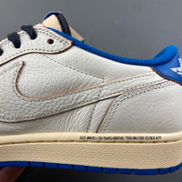 Low Top Shoes, Blue White Colorway, Reverse Hook Design, Lace Up Design, Casual Gift for Shoe Lovers