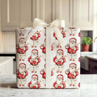 Baseball Christmas Gift Wrap, Watercolor Baseball Santa Wrapping Paper, Sports Holiday Wrapping Paper, Baseball Fan Christmas Gift Wrap Roll