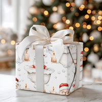 Spa Day Christmas Gift Wrap, Bubble Bath Santa Wrapping Paper, Humorous Bathtub Santa Present Paper, Whimsical Holiday Gift Wrapping Paper