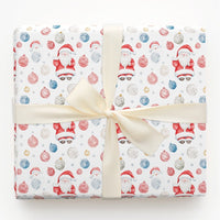 Crafter Santa Claus Ornament Wrapping Paper, Yarn Ball Santa Wrapping Paper, Knitting Christmas Wrapping Paper, Holiday Gift Wrap Roll