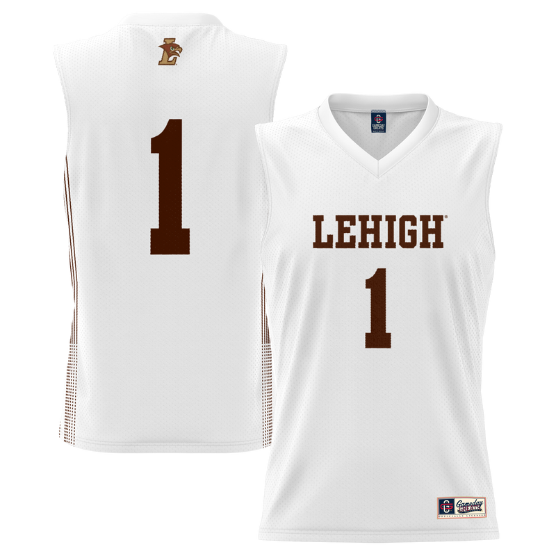 #1 Lehigh Mountain Hawks Lightweight Basketball Jersey - White