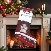 Ugly Sweater Rabbit Christmas Stocking, Holland Lop Bunny Christmas Stocking, Pet Lover Holiday Stocking, Adorable Bunny Mantel Decor Present