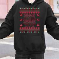 Humorous Reality TV Quote Hooded Sweatshirt, Sprinkle Cookies Ugly Christmas Hoodie, Retro Holiday Cookie Hoodie, Xmas Party Sweater Present