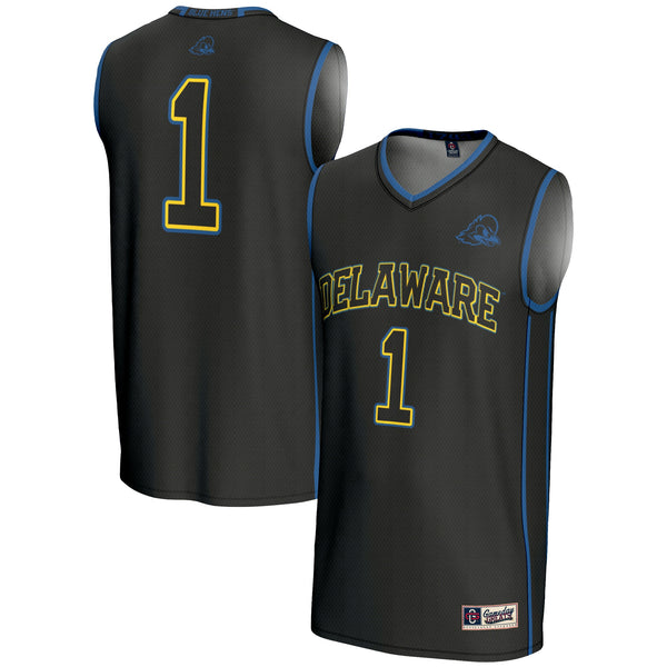 #1 Delaware Fightin' Blue Hens Lightweight Basketball Jersey - Black
