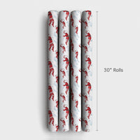Whimsical Christmas Cloud Gift Wrap, Superhero Flying Santa Wrapping Paper, Humorous Holiday Hero Wrapping Paper, Flying Santa Gift Wrap
