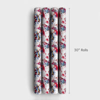 Watercolor Skater Santa Gift Wrap, Splatter Skateboarding Santa Wrapping Paper, Fun Christmas Present Wrap, Artistic Holiday Paper Roll
