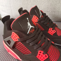 Retro Sneakers, Black Red Colorway, Lace Up Design, Casual Gift for Sneaker Fans