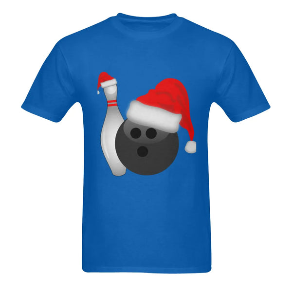 Christmas Bowling T-Shirt, Santa Hat Bowling Ball Shirt, Holiday Sports Bowler Tee, Graphic Bowling Shirt, Xmas Present for B