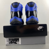 High Top Sneakers, Royal Blue Black Colorway, Leather Footwear, Lace Up Design, Casual Gift for Sneaker Fans