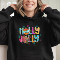 Christmas Ornament Hoodie, Holly Jolly Christmas Hoodie, Festive Holiday Hooded Sweatshirt, Retro Xmas Graphic Pullover, Christmas Present