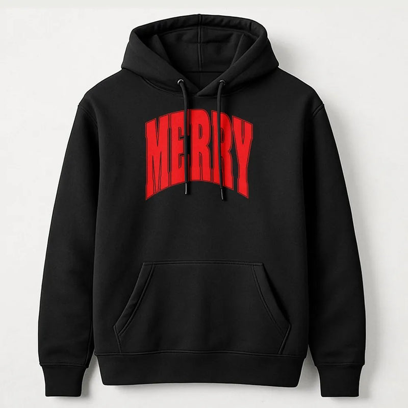 Varsity Font Christmas Hoodie, Merry Christmas Hoodie, Vintage Holiday Graphic Sweatshirt, Retro Xmas Hoodie, Unisex Christmas Season Present