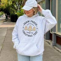 Cookie Bakery Holiday Hooded Sweatshirt, Farm Fresh Christmas Tree Hoodie, Adorable Christmas Foodie Hoodie, Comfy Winter Graphic Pullover