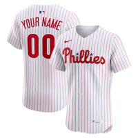 Philadelphia Phillies White Home Elite Custom Jersey