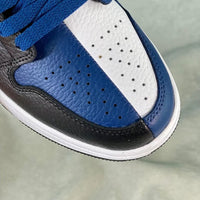 Mid Top Sneakers, Blue White Colorway, Lace Up Design, Casual Gift for Sneaker Fans