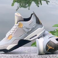 Sneakers, Gray White Colorway, Lace Up Design, Casual Gift for Sneaker Fans