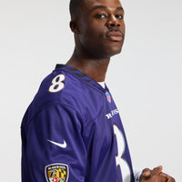 Baltimore Ravens Lamar Jackson Purple Team Game Jersey