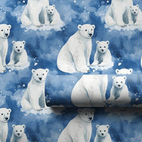 Adorable Arctic Winter Gift Wrap, Watercolor Polar Bear Wrapping Paper, Woodland Animal Gift Wrapping Paper, Christmas Birthday Paper Roll