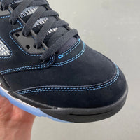 Retro Mid Top Sneakers, Blue Black Colorway, Lace Up Design, Casual Gift for Sneaker Fans