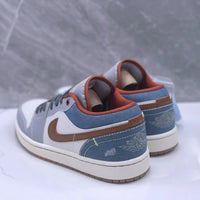 Low Top Sneakers, Gray White Colorway, Lace Up Design, Casual Gift for Sneaker Fans