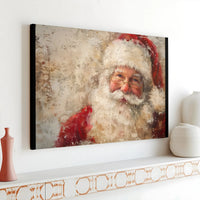 Painterly Christmas Portrait Canvas Print, Santa Claus Canvas Wall Art, Festive Holiday Wall Art Canvas, Vintage St Nick Home Decor Canvas