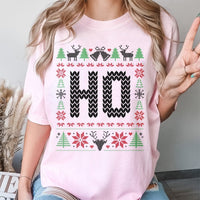 Ugly Christmas Graphic T-Shirt, Humorous Ho Ho Ho Christmas T-Shirt, Matching Holiday T-Shirt, Humorous Xmas Party Shirt, Festive Xmas Present