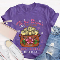 Humorous Latin Food Christmas T-Shirt, Tis the Season Tamale Shirt, Festive Tamales Graphic Tee, Mexican Food Holiday Shirt, Foodie Xmas Present