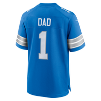 Detroit Lions Number 1 Dad Blue Game Jersey
