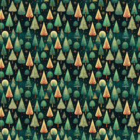 Christmas Tree Gift Wrap, Woodland Pine Tree Wrapping Paper, Festive Forest Holiday Wrapping Paper, Winter Botanical Present Paper Roll