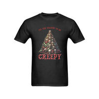Skull Christmas Tree Shirt, Tis the Season to Be Creepy T-Shirt, Gothic Holiday Graphic Tee, Spooky Xmas Goth Clothes Present for Men