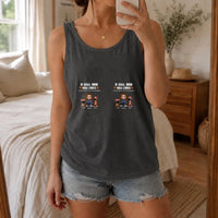 Holiday Dog Mom Sleeveless Shirt, A Girl and Her Dogs Christmas Tank Top, Adorable Pet Lover Xmas Tank Top, Winter Puppy Graphic Shirt