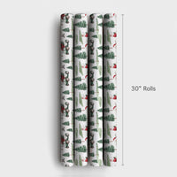 Golf Cart Christmas Gift Wrap, Golfing Santa Wrapping Paper, Watercolor Golfer Wrapping Paper, Holiday Golf Sports Paper Roll