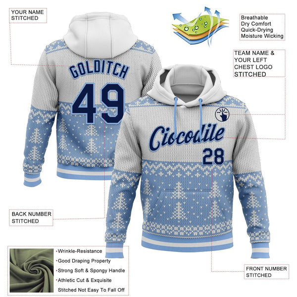 Personalized Name and Number Holiday Sweatshirt, Custom Christmas Sports Hoodie, Festive Team Pullover Hoodie, Xmas Present f
