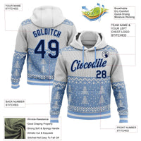 Personalized Name and Number Holiday Sweatshirt, Custom Christmas Sports Hoodie, Festive Team Pullover Hoodie, Xmas Present for Sports Fans