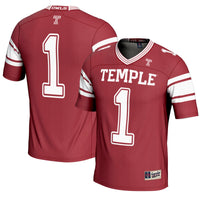 #1 Temple Owls Endzone Football Jersey - Cherry