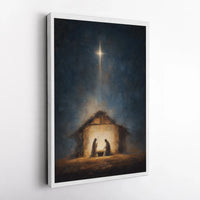 Bethlehem Star Nativity Wall Art, Nativity Scene Canvas Print, Holy Night Christian Canvas, Religious Nativity Decor, Christmas Faith Present