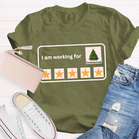 Humorous Winter Holiday Graphic Tee, Working for Christmas Break Teacher T-Shirt, Last Day of School Xmas Shirt, Teacher Christmas Present