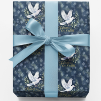 Elegant Dove Christmas Gift Wrap, Peace on Earth Wrapping Paper, Holiday Dove Wrapping Paper, Religious Christmas Gift Wrap Roll, Xmas
