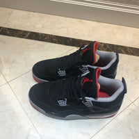 Sneakers, Black Red Colorway, Lace Up Design, Casual Gift for Sneaker Fans