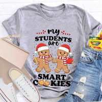 Snowflake Holiday Educator Tee, Smart Cookies Teacher Christmas Shirt, Adorable Baking School T-Shirt, Elementary Teacher Graphic Xmas Shirt