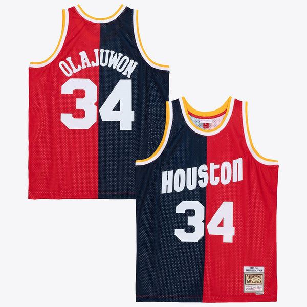 Houston Rockets Hakeem Olajuwon 1993 Split Swingman Jersey