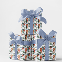Festive Winter Dog Gift Wrap, Cavalier King Charles Spaniel Wrapping Paper, Dog Lover Christmas Wrapping Paper