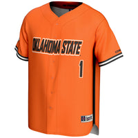 #1 Oklahoma State Cowboys Lightweight Baseball Fashion Jersey - Orange