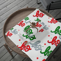 Festive Stars Holiday Gift Wrap, Noel Christmas Wrapping Paper, Cursive Script Wrapping Paper Roll, Christmas Gift Wrap Roll, Xmas Paper