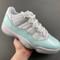 Low Top Sneakers, White Green Colorway, Lace Up Design, Casual Gift for Sneaker Fans