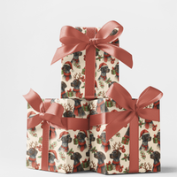 GSP Christmas Dog Gift Wrap, German Shorthaired Pointer Wrapping Paper, Mistletoe Holiday Wrapping Paper, Dog Lover Xmas Wrapping Paper