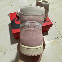 Retro High Top Sneakers, White Pink Colorway, Lace Up Design, Casual Gift for Sneaker Fans