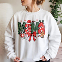 Leopard Print Mama Holiday Crewneck, Christmas Mama Sweatshirt, Festive Mom Christmas Sweater, Comfy Winter Pullover Present for Mom