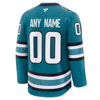 San Jose Sharks Teal Home Premium Custom Jersey